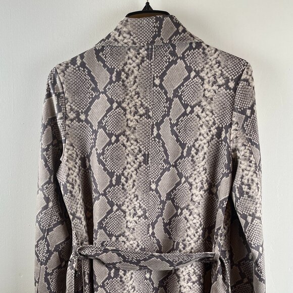 Tahari Coat Medium Cream Snake Print - Picture 5 of 5